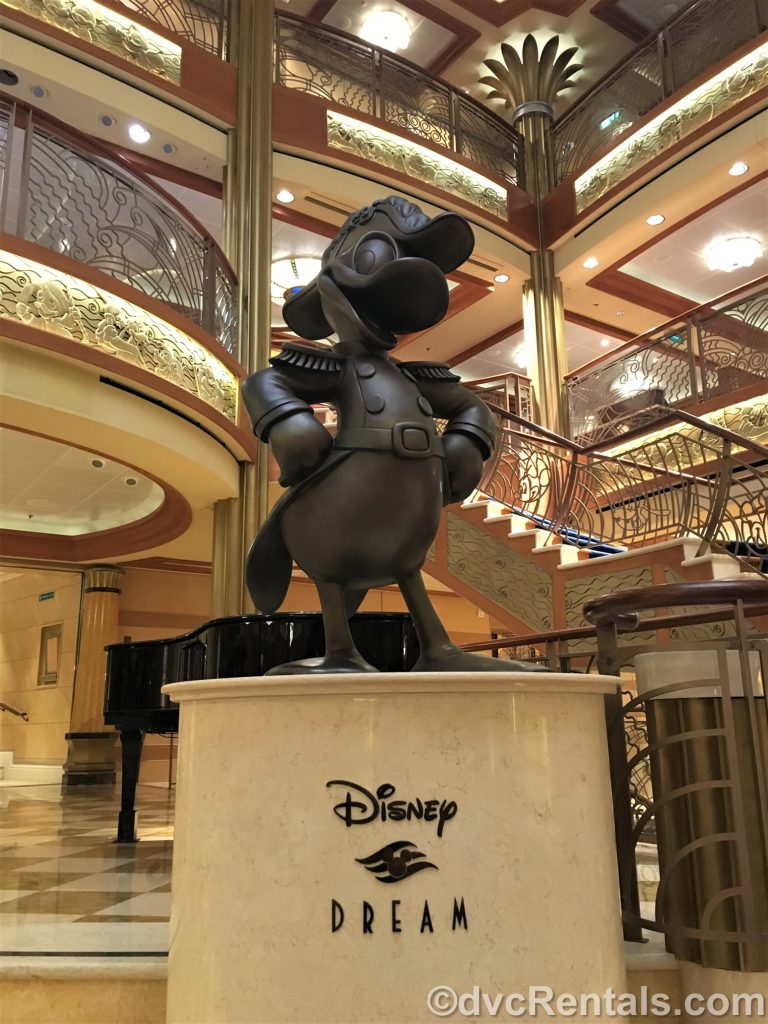 Donald Duck statue on the Disney Dream