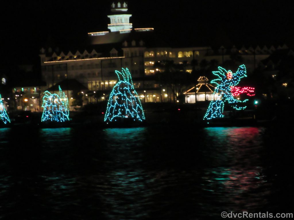Electrical Water Pageant in front of the Grand Floridian