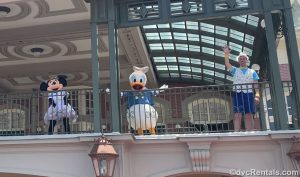 Characters at the Magic Kingdom Train Station