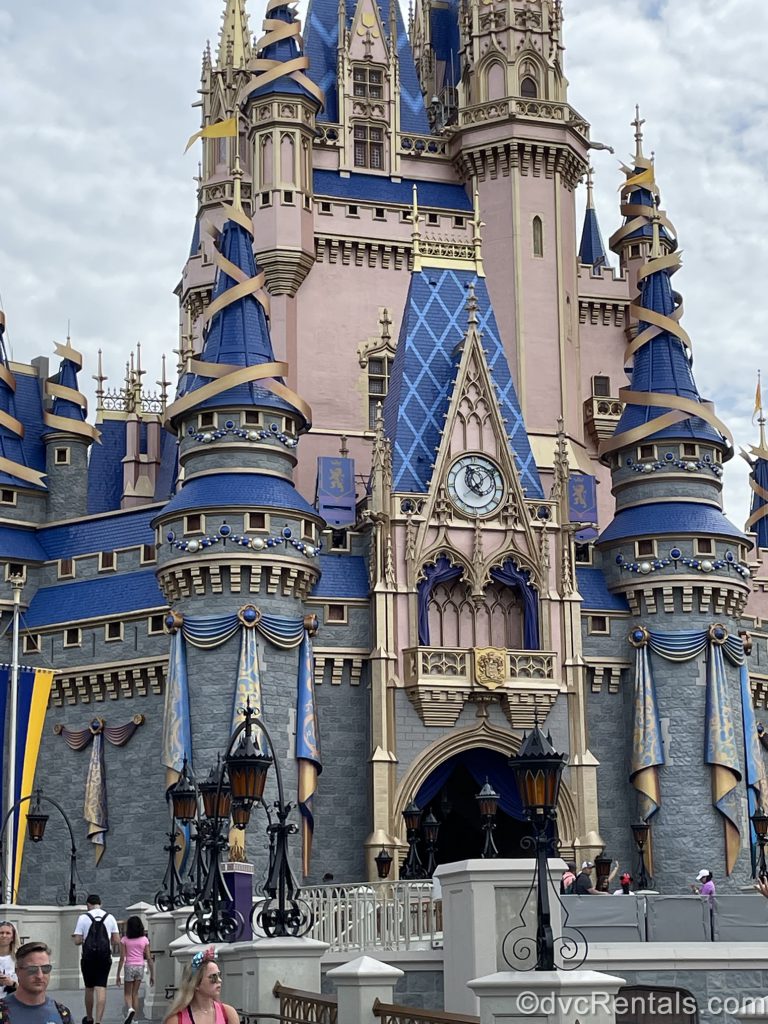 Cinderella Castle with the 50th Anniversary decorations added to it
