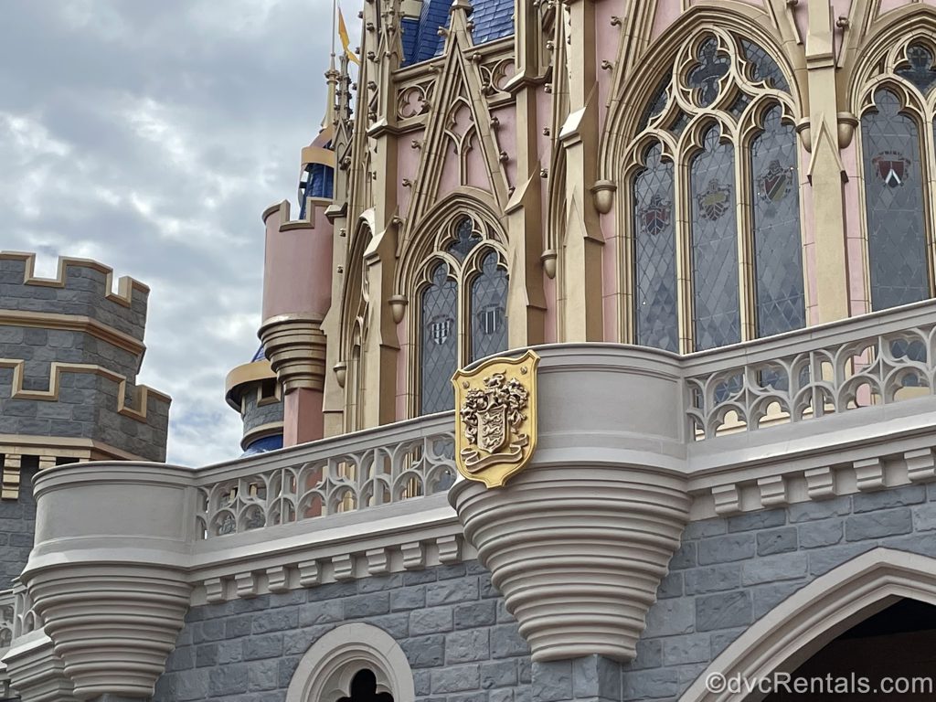 Cinderella Castle with the 50th Anniversary decorations added to it