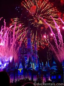 Fireworks at Cinderella Castle