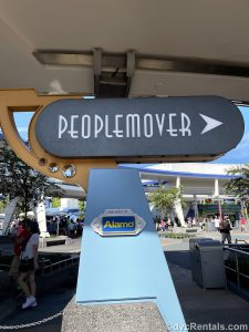Sign for the PeopleMover at Magic Kingdom