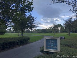 golfing path at Disney’s Saratoga Springs Resort & Spa