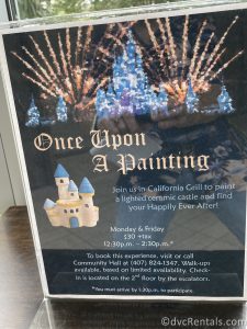 Sign for Once Upon a Painting Session