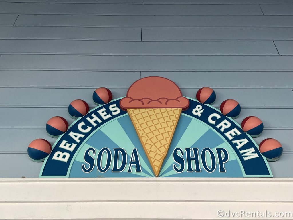 Sign for Beaches & Cream Soda Shop