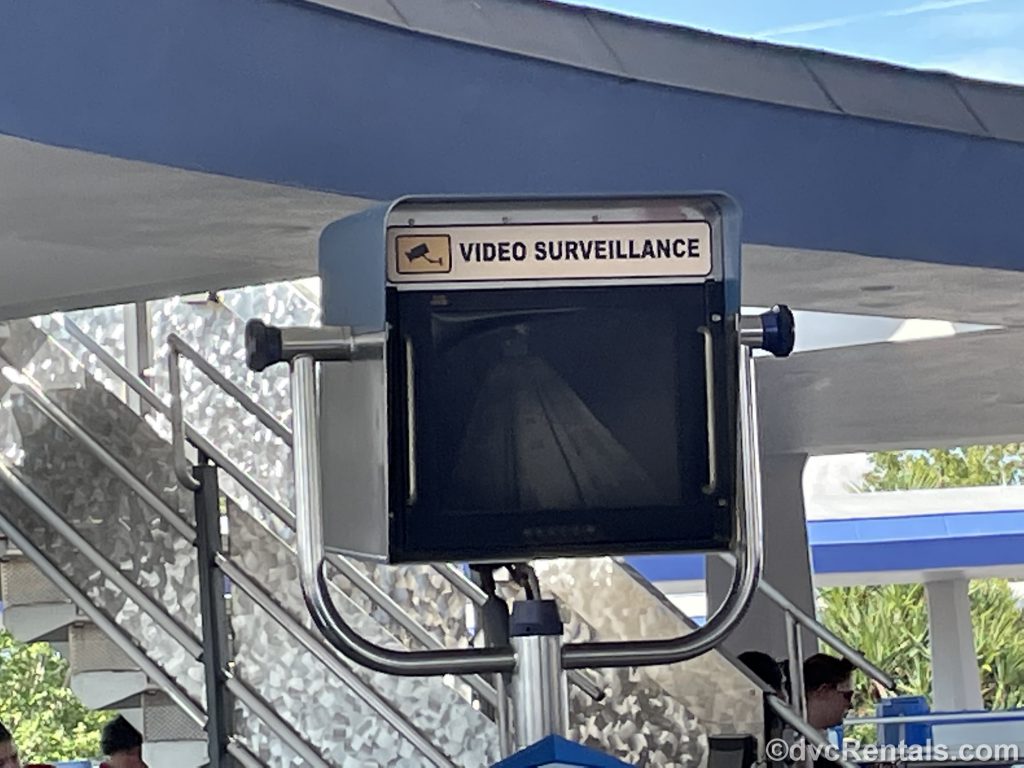 Camera monitors for the PeoppleMover at Magic Kingdom