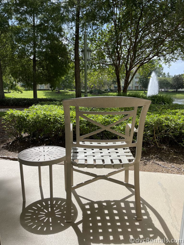 patio at Disney’s Saratoga Springs Resort & Spa