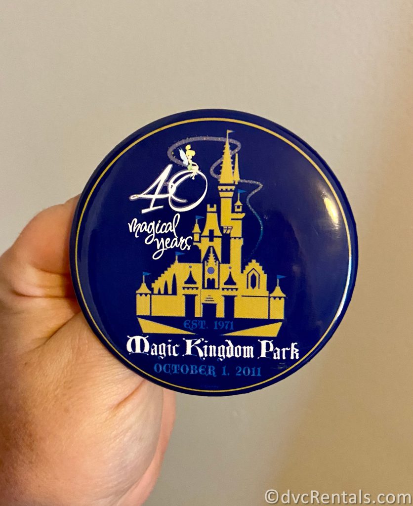 Magic Kingdom’s 40th anniversary button