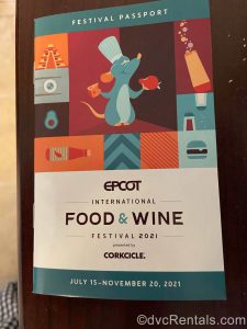 Festival Passport from the Epcot International Food & Wine Festival