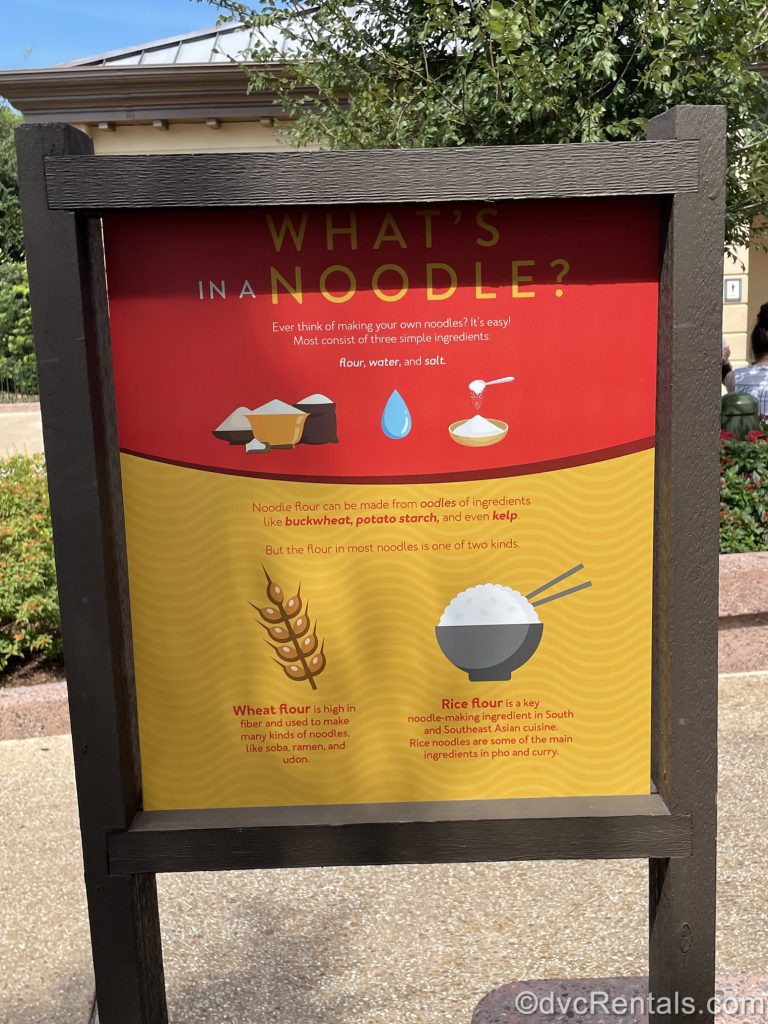 Food booth sign from the Epcot International Food & Wine Festival