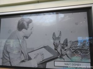 Walt Disney drawing deer for the movie Bambi
