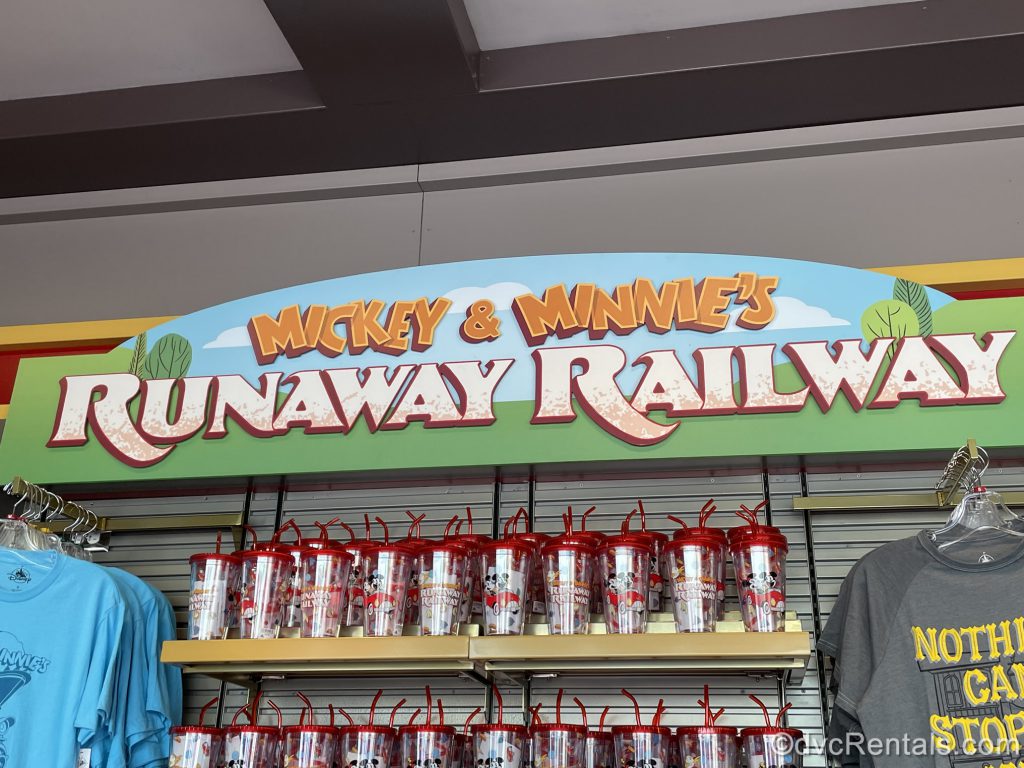 Merchandise from Mickey and Minnie’s Runaway Railway