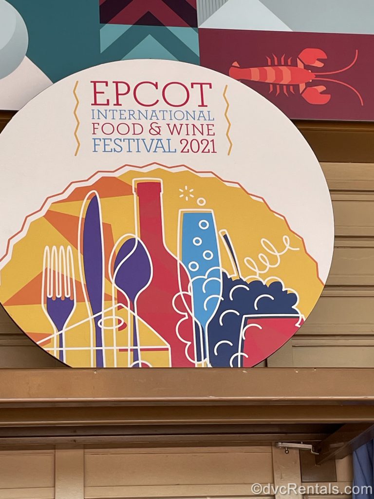 Sign for the Epcot International Food & Wine Festival