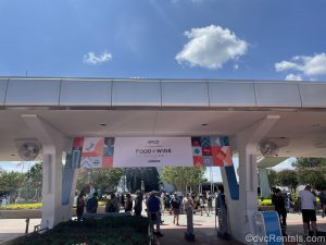 Guests arriving at the Epcot International Food & Wine Festival