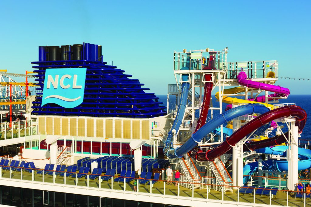 Waterslides on a NCL ship