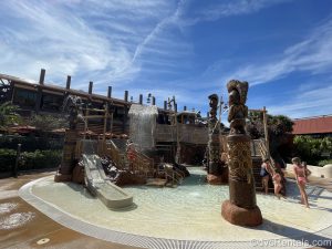 waterplay area at Disney’s Polynesian villas & Bungalows
