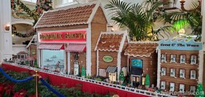 Disney’s Boardwalk Villas Gingerbread display from 2019