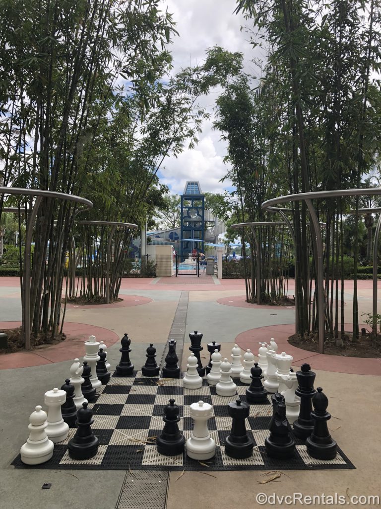 outdoor Chess set at Disney’s Bay Lake Tower