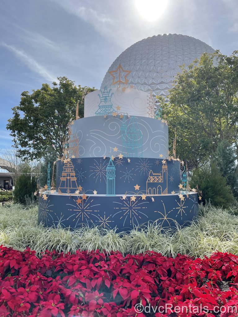 Decorations for the Epcot International Festival of the Holidays