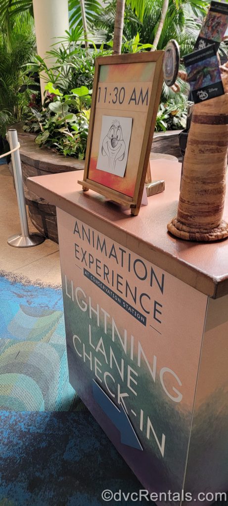 sign for the Animation Experience at Rafiki’s Planet Watch at Disney’s Animal Kingdom