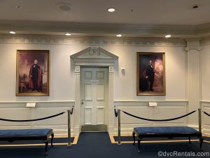 lobby of the Hall of Presidents at the Magic Kingdom