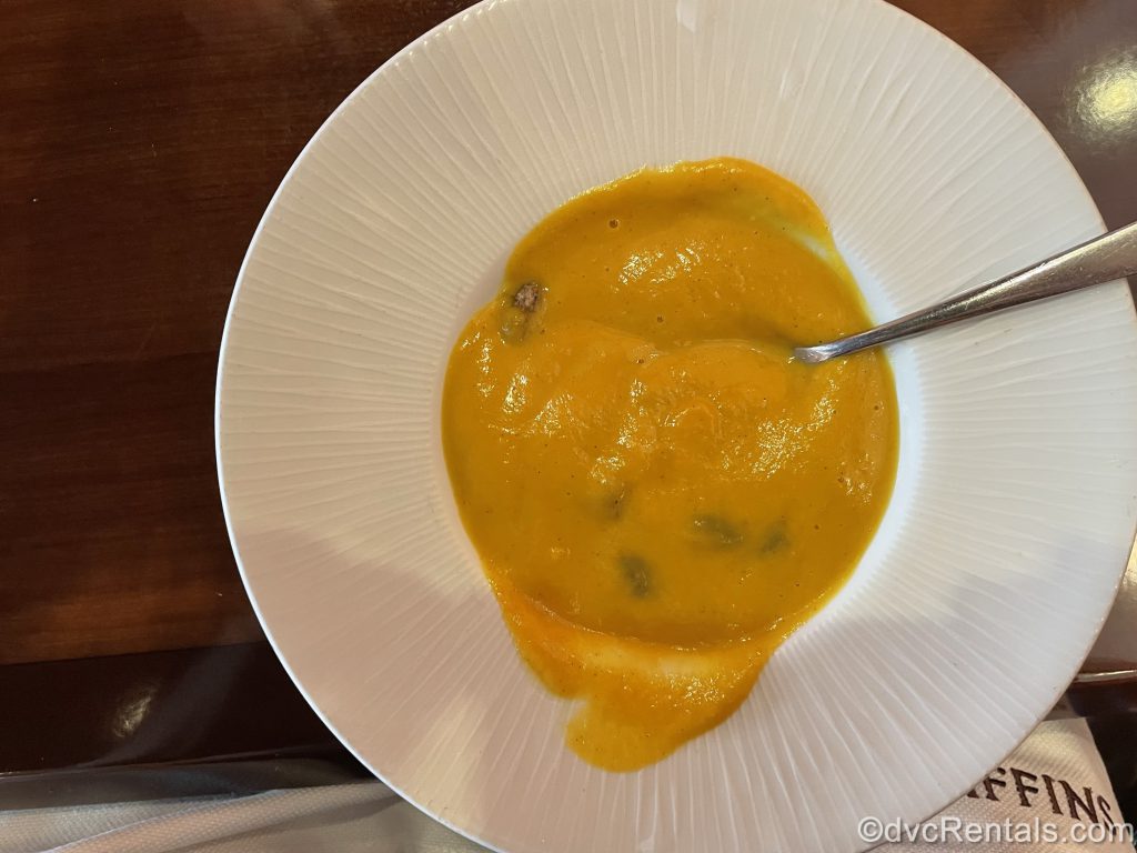 butternut squash soup from Tiffins