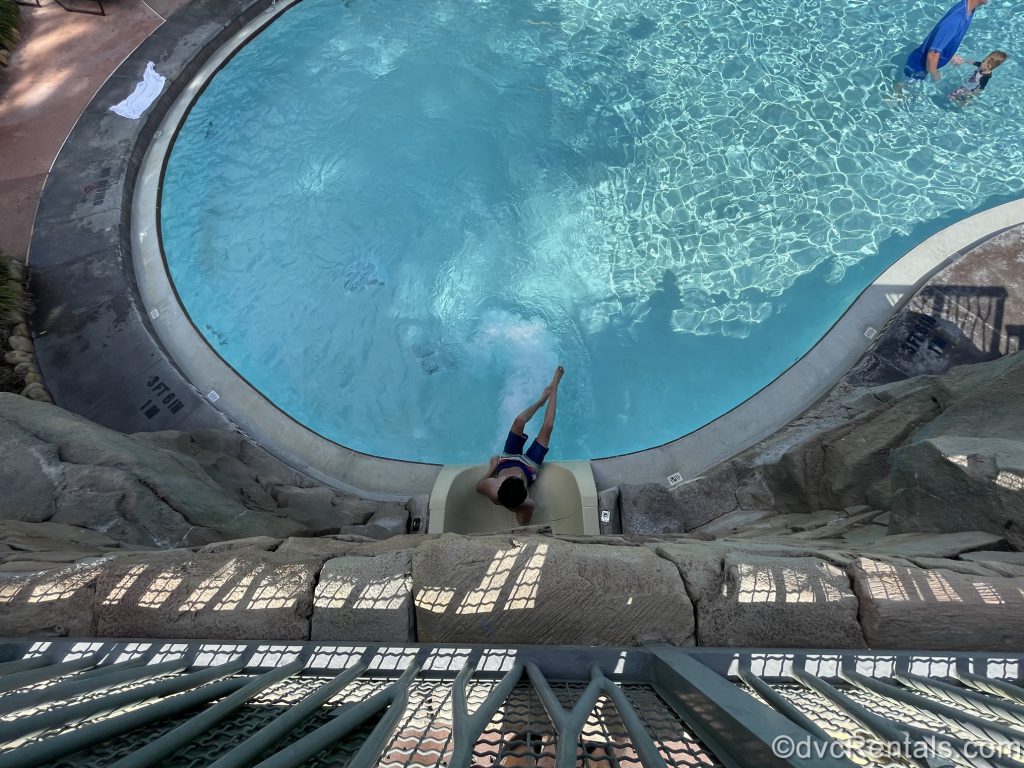 Slide exit in the High Rock Springs Pool at Disney’s Saratoga Springs Resort & Spa