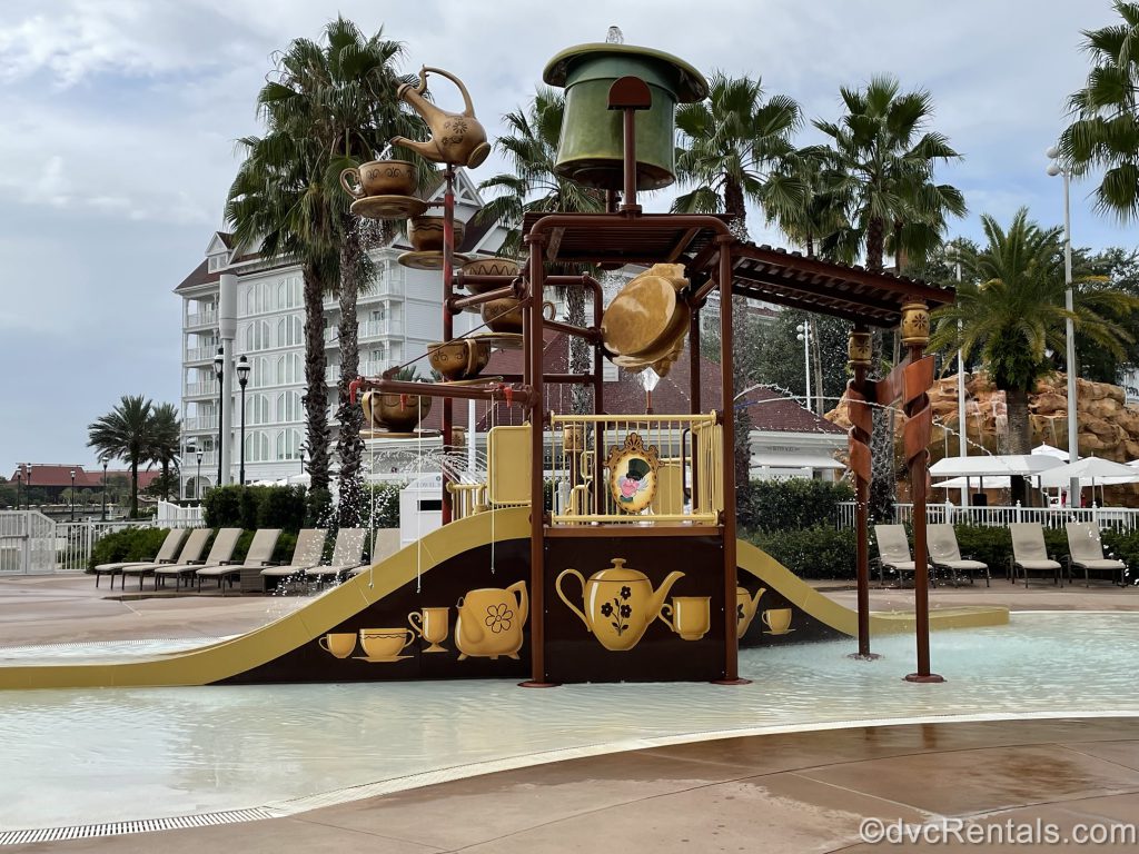 Alice in Wonderland themed water play area at the Villas at Disney’s Grand Floridian
