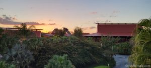 sunset at Disney’s Polynesian Villas & Bungalows