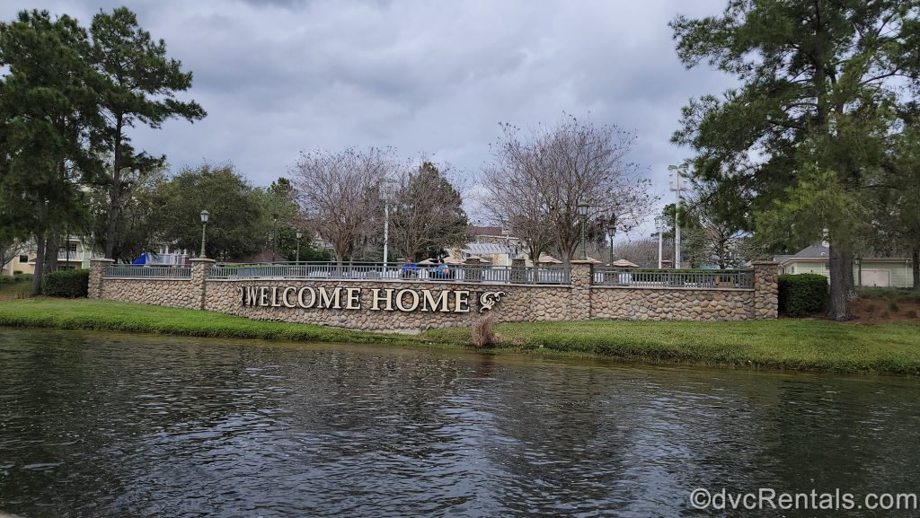 Welcome Home sign from Disney’s Saratoga Springs Resort and Spa