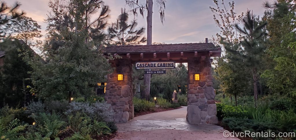 Cascade Cabin area at Copper Creek Villas & Cabins at Disney’s Wilderness Lodge