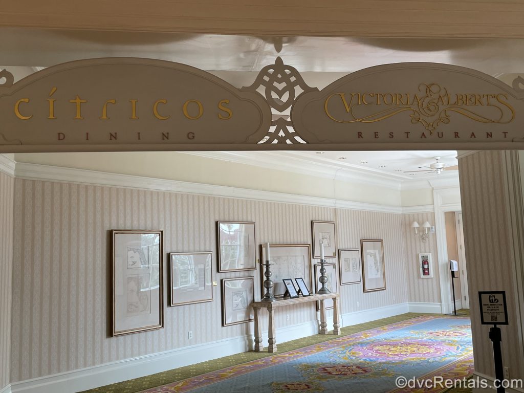 Entrance to Citricos and Victoria & Albert’s at the Villas at Disney’s Grand Floridian Resort & Spa