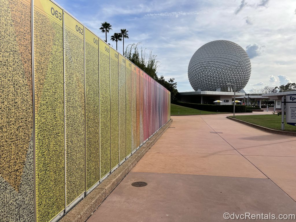 Leave a Legacy tiles and geosphere at Epcot