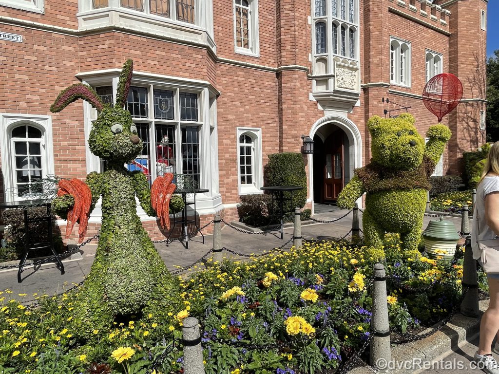 Winnie the Pooh and Rabbit topiaries from the Epcot International Flower & Garden Festival