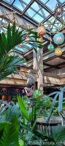 Flowers in the lobby of Disney’s Polynesian Villas & Bungalows