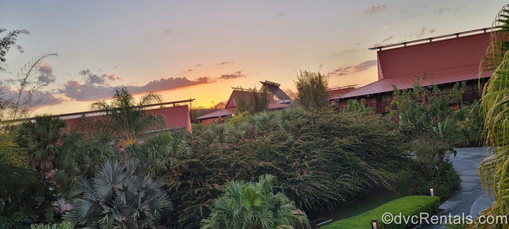 Sunset at Disney’s Polynesian Villas & Bungalows