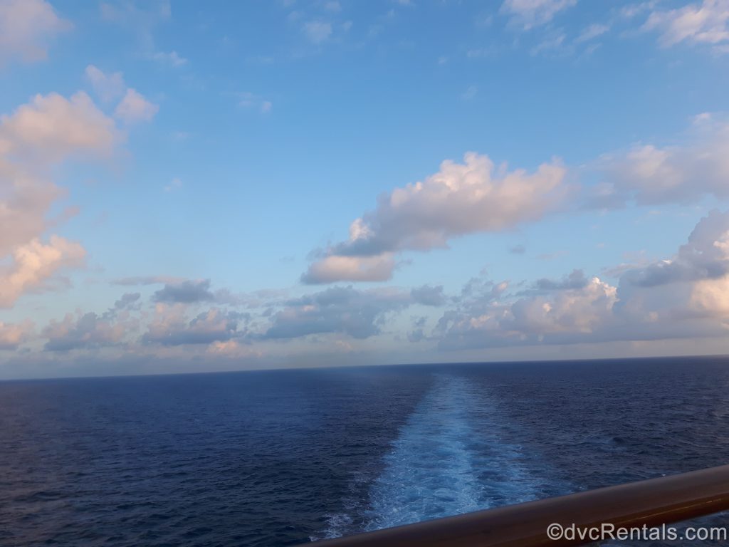 ocean and sky photo as seen aboard a Disney ship