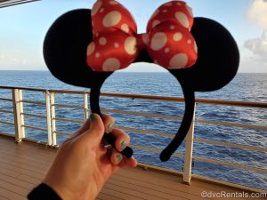 Minnie Ears with the Atlantic Ocean in the background