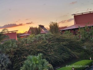 Sunset at Disney’s Polynesian Villaas & Bungalows