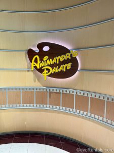 Sign for the Animator’s Palate on the Disney Dream