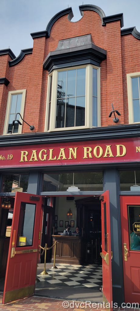 Entrance to Raglan Road Irish Pub