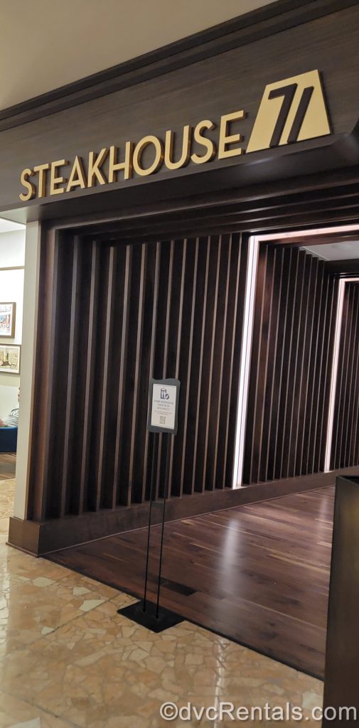 Entrance to Steakhouse 71