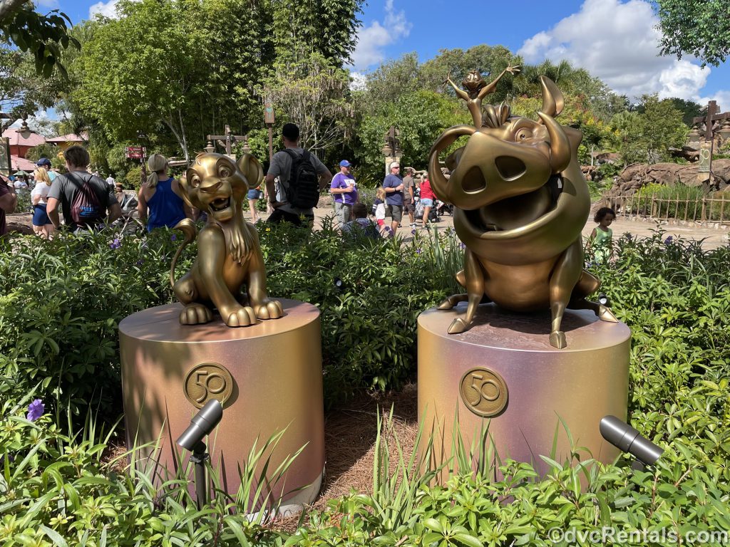 Timon and Pumbaa gold statue
