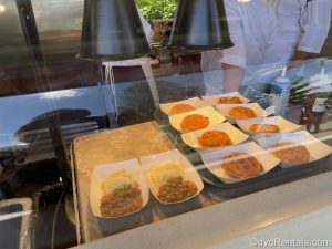 Food options from the Epcot International Food & Wine Festival