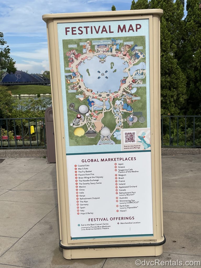 Sign from the Epcot International Food & Wine Festival
