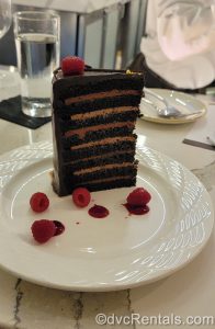 15-layer chocolate cake from Steakhouse 71