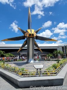 Starblaster ship from the Guardians of the Galaxy: Cosmic Rewind at Epcot