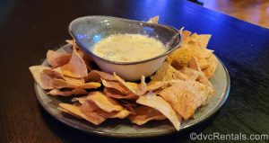 Spinach and cheese dip from the Edison at Disney Springs