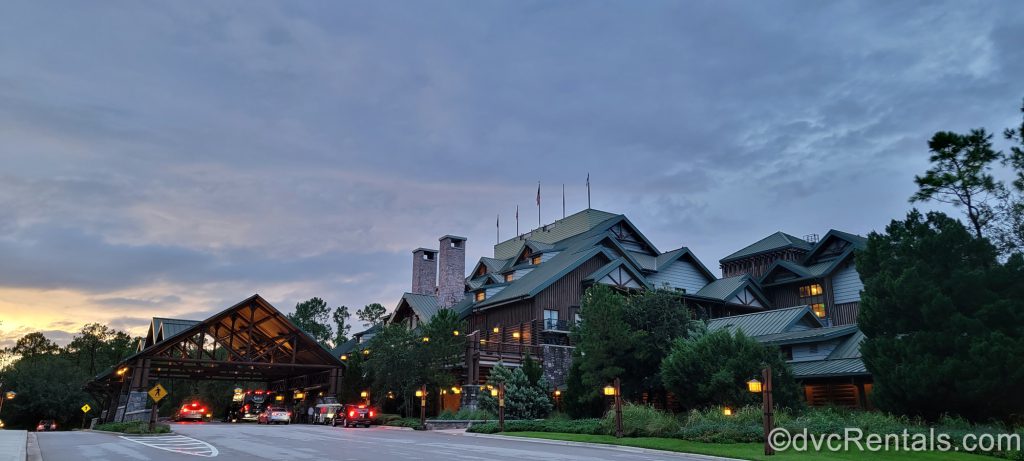 Exterior shot of Copper Creek Villas & Cabins at Disney’s Wilderness Lodge